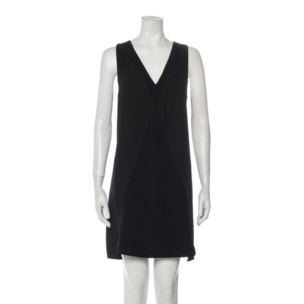 Proenza Schouler Black Mini Dress V Neck Size 8‎